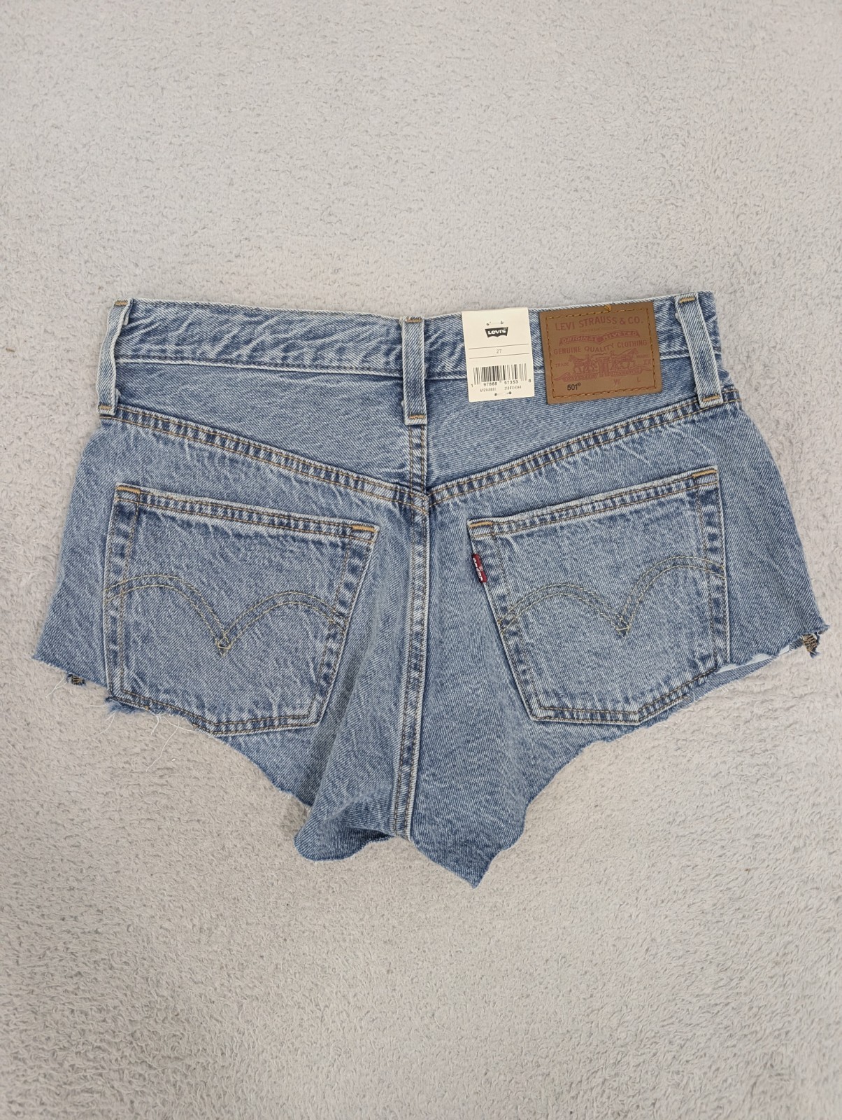Levi's Women's 501 Original High-Rise Jean Shorts Size 27/Distressed/Lightweight thumbnail 7