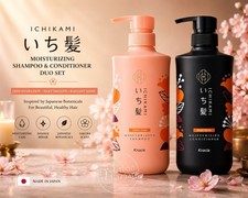KRACIE ICHIKAMI MOISTURIZING SHAMPOO  CONDITIONER DUO 16OZ LUXURY 2 PACK