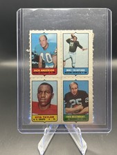 1969 Topps 4 in 1 Dick Anderson, Mike Taliaferro, Otis Taylor, Fred Biletnikoff