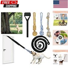 Dog Outdoor Bungee Hanging Toy with Spring and Rope Tether Tug of War Dog Toys