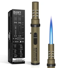 Torch Lighter, Straight Flame Butane Lighter with Safety Lock& Fuel Guage for...