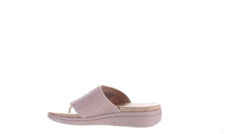 LifeStride Womens Poolside Pink TStrap Sandals Size 7 (Wide) (7725565