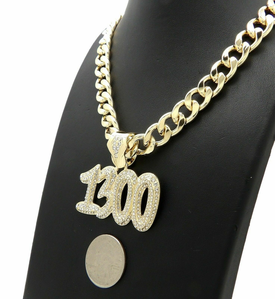 Gold Iced Polo-G 1300 Pendant 11mm/18