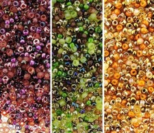 3 Colors: Miyuki Rocaille Seed Beads Size 15/0 Warm Tones Mixes MI-15-CMD04