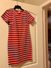 NWOT Women's Old Navy T-Shirt dress Size Small Orange and Navy Blue Striped