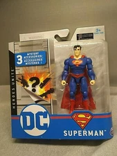 DC SUPERMAN 4 Inch Action Figure 1st Edition 3 Mystery Accessories Spin Master