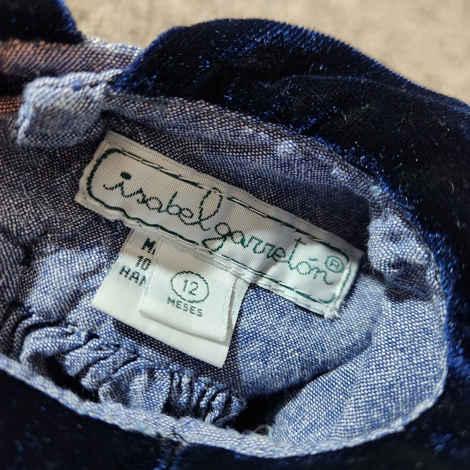 Isabel Garreton со сборками Baby платье синий хлопок Питер Пэн воротник 12 месяцев девочек - Изображение 3 из 4