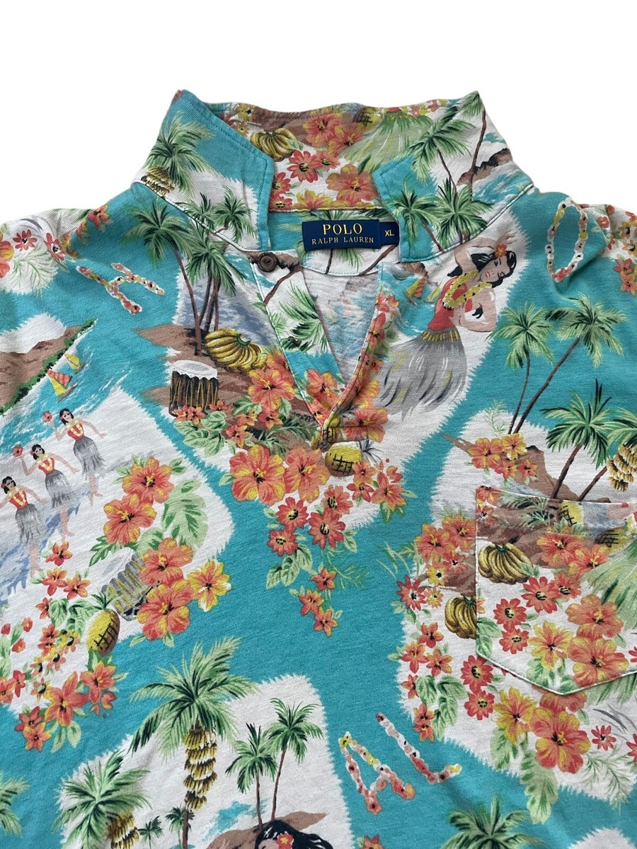 Aloha@Hawaiiワンピース✴︎POLO ✴︎RALPHLAUREN Vintage Polo Ralph Lauren Aloha Hula Girl Hawaiian Pocket