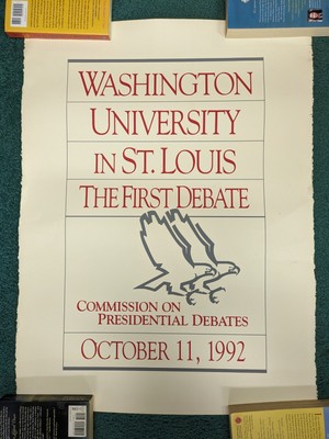 Presidential Debate Poster 1992 Washington University In St. Louis Bush Clinton