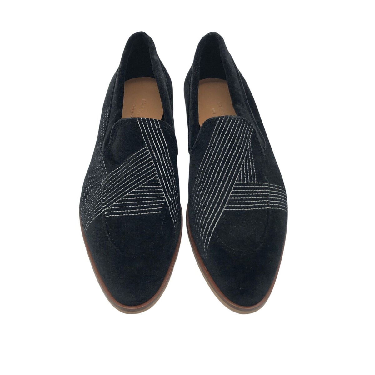 Everlane Womens Velvet Modern Loafer Slip On Shoes Black  display picture 1