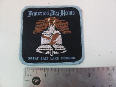 VINTAGE GREAT SALT LAKE COUNCIL Scout PATCH America My Home Liberty Bell BSA