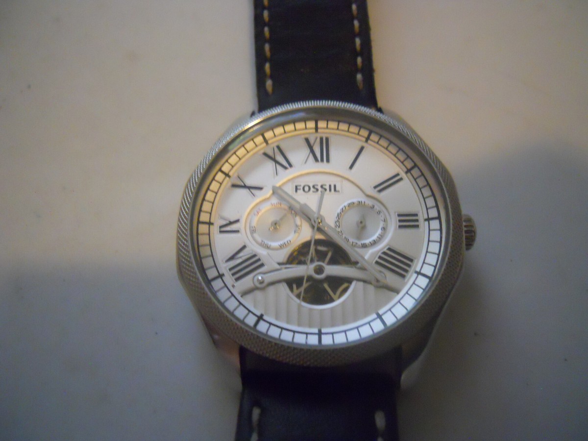 Fossil Men's Automatic black Leather dress