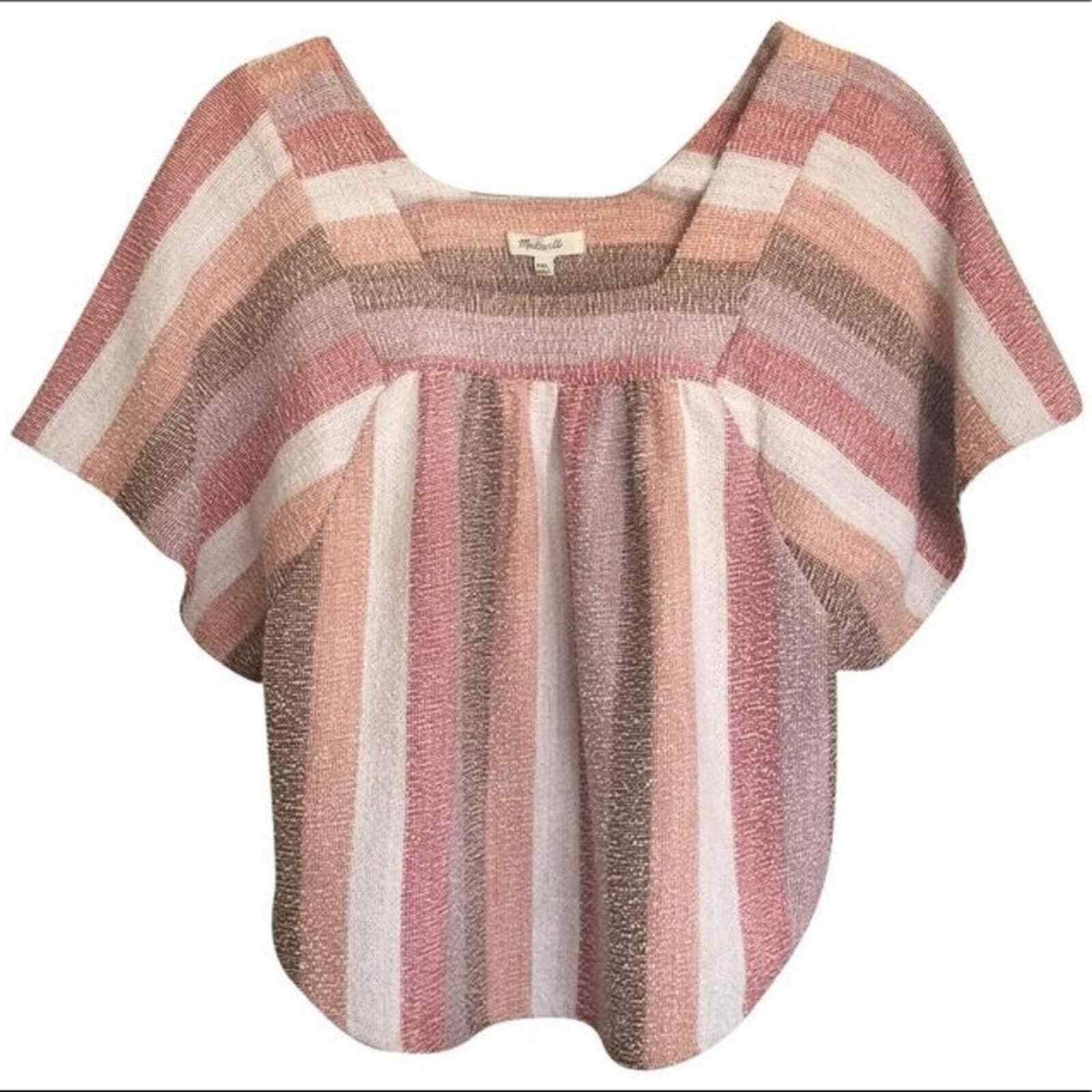 Madewell Texture and Thread Striped Butterfly Top… - image 1