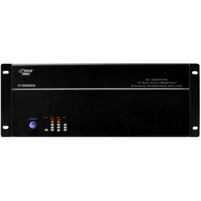 Pyle Home PT8000CH 8-Channel, 8,000-Watt Stereo/Mono Amp