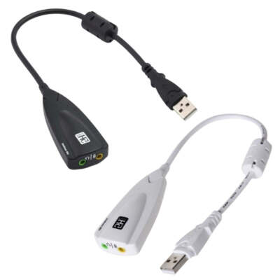 External USB Sound Card 7.1 Cable Adapter USB to 3D CH Sound Audio Headset Micro