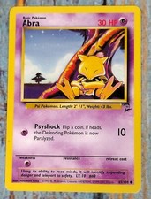 Pokemon Card ABRA 65/130 Basic Pokemon Base Set 2 Common 2000