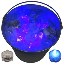 Family Thanksgiving Beer Soda Ice Bucket Lights Novelty LED Submersible 12 Blue