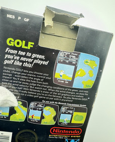 Golf (Nintendo, 1985) w/ Manual, Box & Sleeve 5-Screw (Damaged Box) Free Shippin