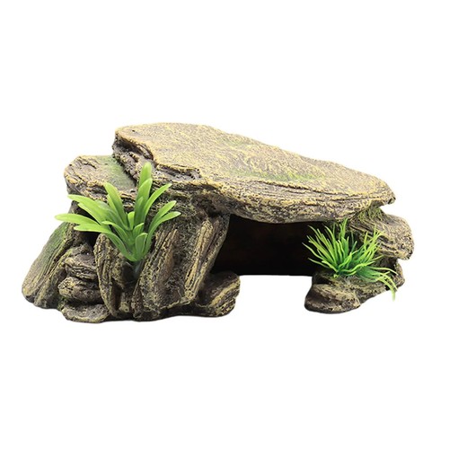Aquarium Turtle Tank Terrace Artificial Shelter Decor Ornament Reptile Resting
