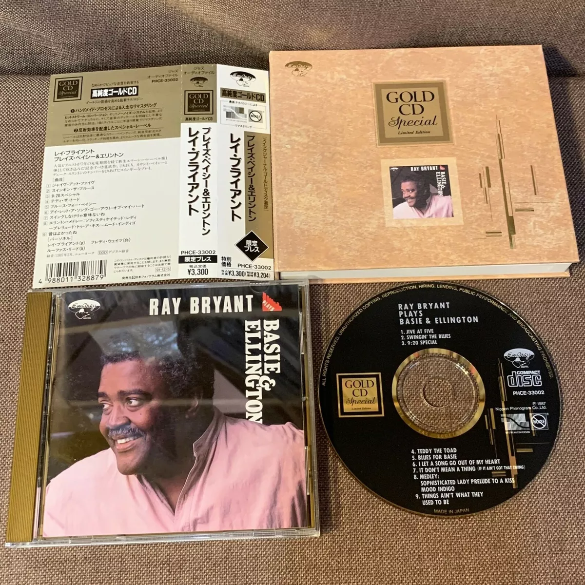 RAY BRYANT Plays Basie & Ellington JAPAN 24k GOLD CD PHCE-33002 w/OBI+HARD  CASE