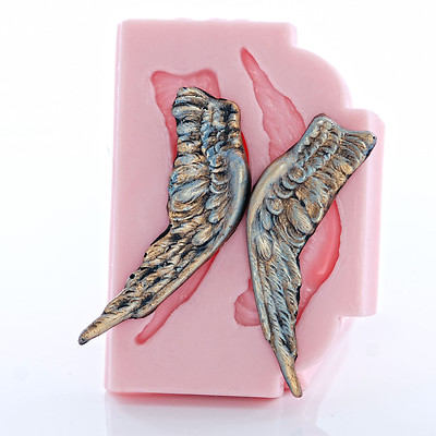 Angel Wing Flexible Silicone Mold Chocolate Fondant Resin Polymer Clay Wax (808)
