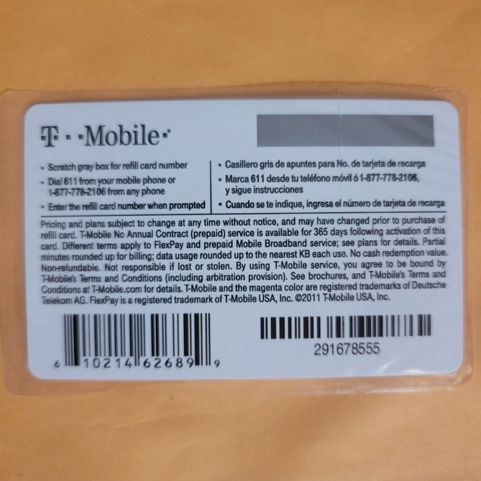 TMobile 100 Prepaid Refill Card (physical card) eBay