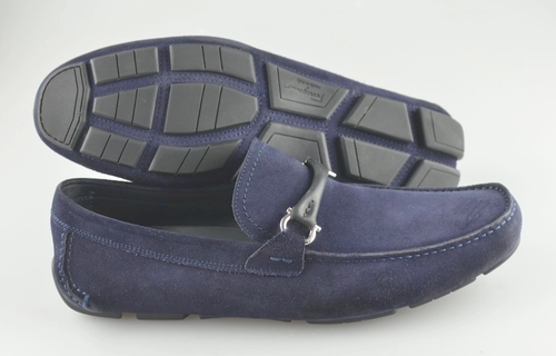 blue suede ferragamo