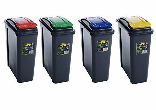 Recycling Bins 25L/50L Plastic Waste Dustbin Kitchen Storage Pet Food Container - Picture 12 of 20