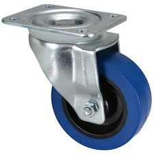 Penn Elcom W9000Z 4" Swivel Caster w/Blue Wheel 330 lb. Heavy duty gauge