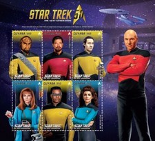Guyana 2016 - Star Trek The Next Generation - Sheet of 6 Stamps Scott 4481 - MNH