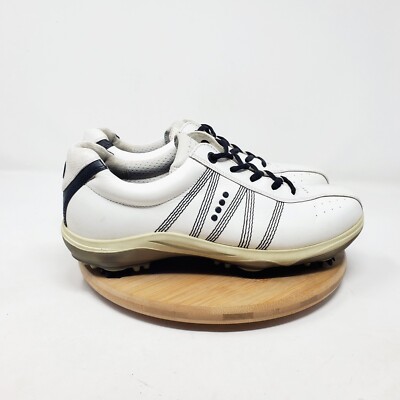 Ecco Golf Shoes Womens 39 White Leather Lace Up Low Comfort Sneakers
