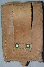 SERBIAN & YUGOSLAV ARMY HARD LEATHER AMMO POUCH FOR MAUSER M-48 AMMOUNITION