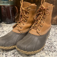 Original LL Bean Waterproof Duck Boots Womens Size 8 Made in USA 175064 Brown