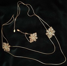 Marine De Diesbach gold necklace and bracelet designed by Dr Pierre Ricaud.