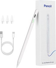 Stylus Pen for iPad 2018-2023 Fast Charge, Tilt  Palm Rejection, Magnetic White