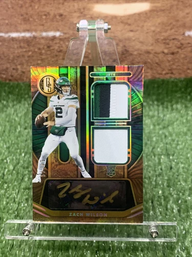 2021 Panini Gold Standard Zach Wilson RPA 3 color Patches /49  GOLD  Auto