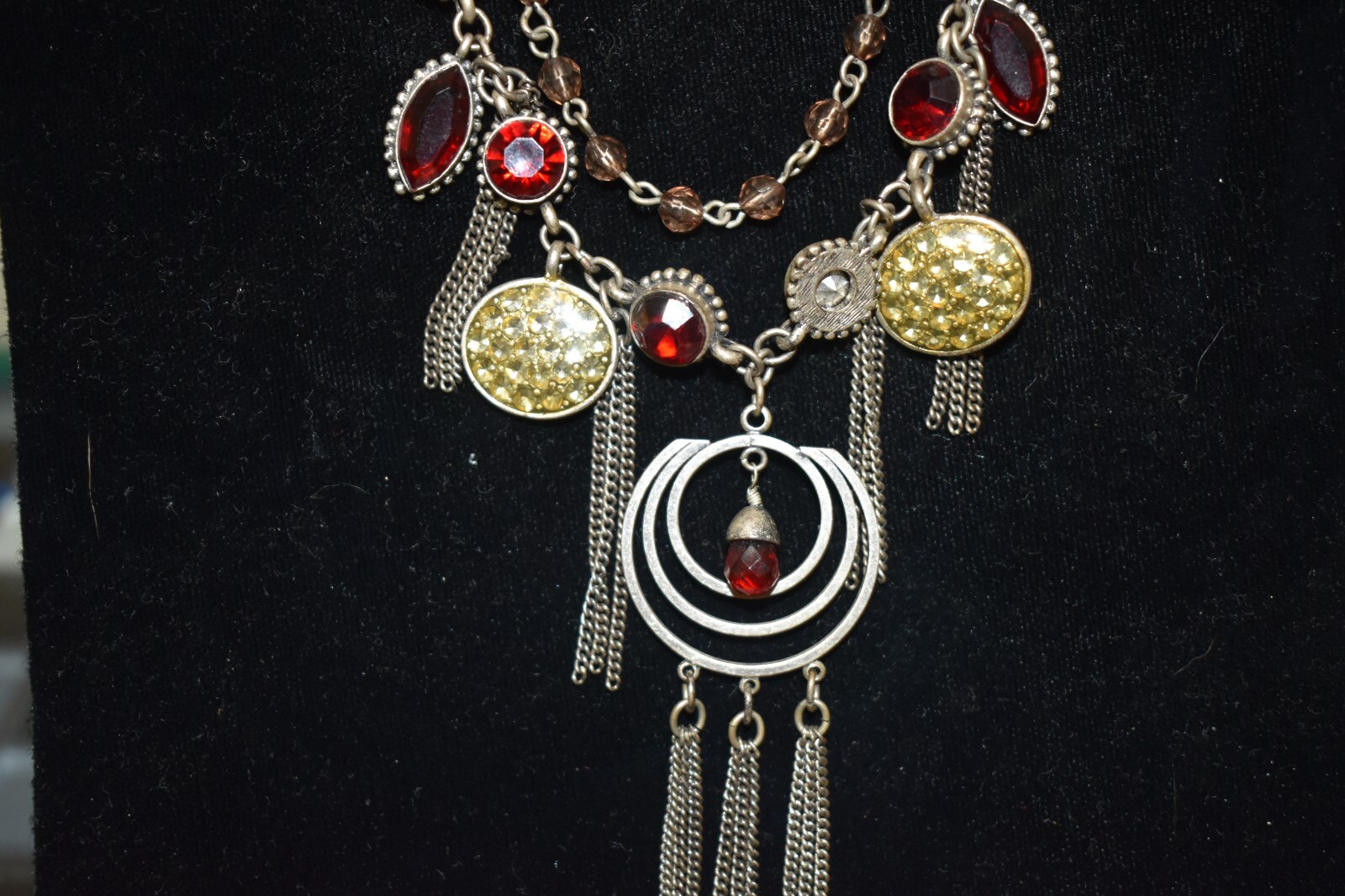 Goth Steampunk  Style  Layered Statement Necklace - image 5