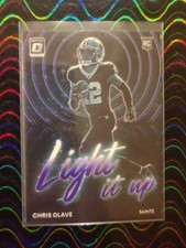 Chris Olave 2022 Panini Optic Light It Up FOTL Purple Stars Prizm/25 RARE SSP RC