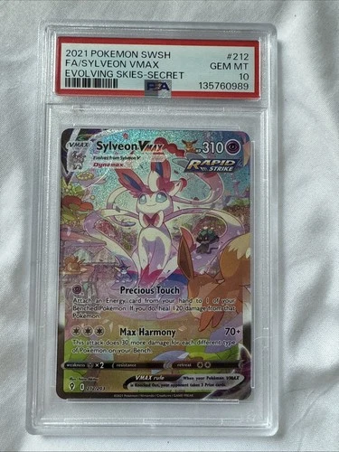 [PSA 10] The Pokémon Company Pokemon TCG Sylveon VMAX 212/203 Evolving Skies