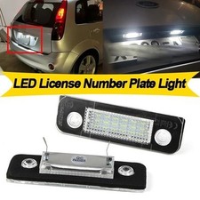 LED License Plate Light 12V Ford Fiesta Fusion Mondeo - 2PCS LED White