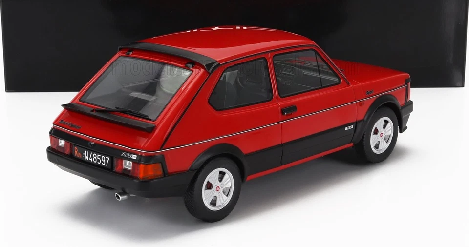 Fiat 127 Sport Serie-3 1982 Rosso Red in 1:18 scale by Fine Scale Models - Image 2 of 2