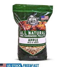 Natural Hardwood Apple BBQ Pellets 20lb Smoking Grilling Baking Pellets New