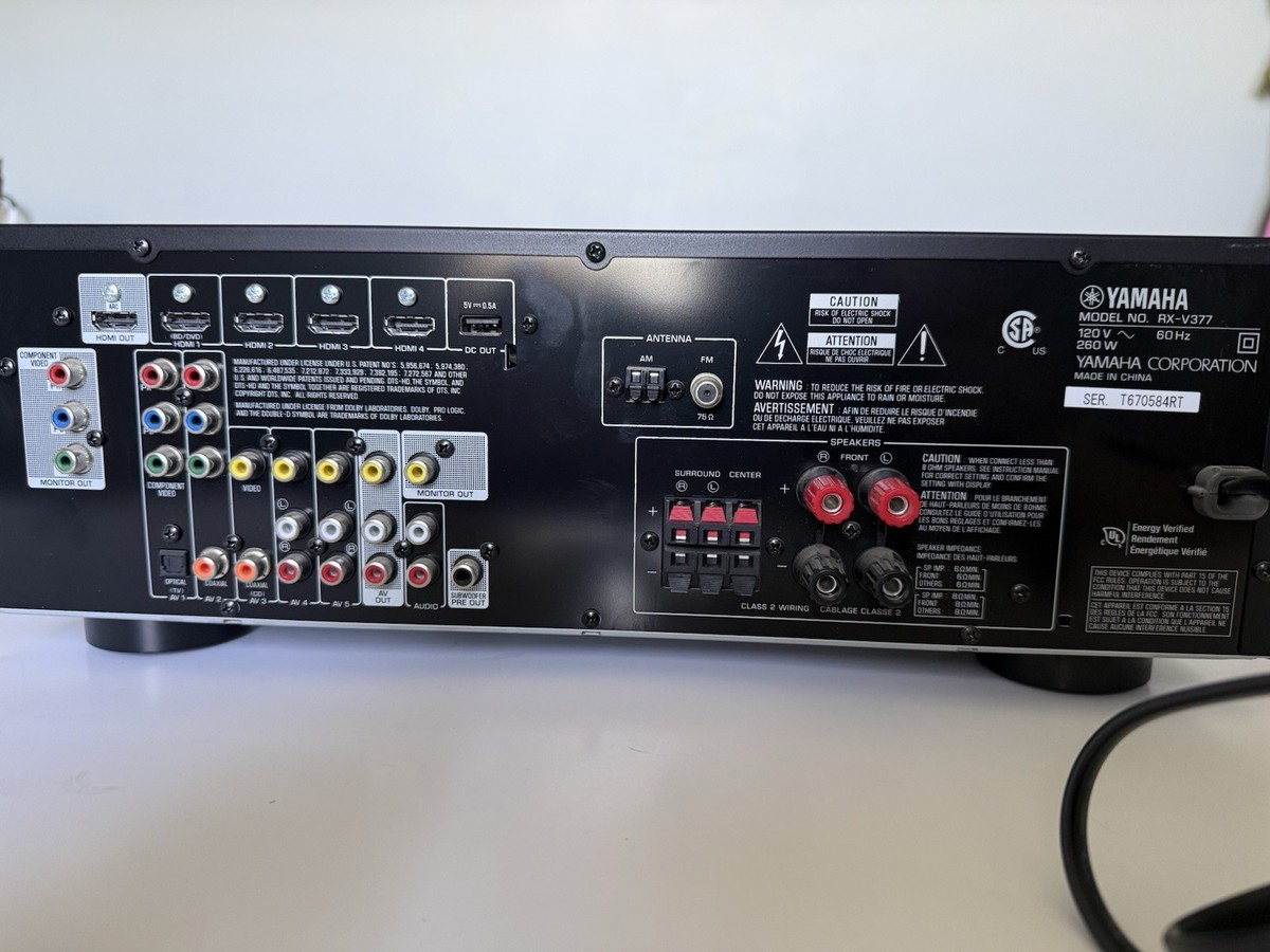 Yamaha RX RX-V377 5.1 Channel 180 Watt Receiver for sale online | eBay