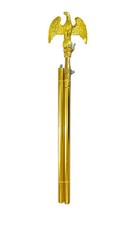 8ft Indoor Flag Pole Eagle Topper 8' 2pc Section Flag Pole 8ft POLE ONLY - GOLD