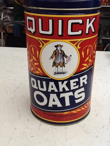 Vintage Quaker Oats Limited Edition Metal 1990 Replica Of 1922 Label, RETRO