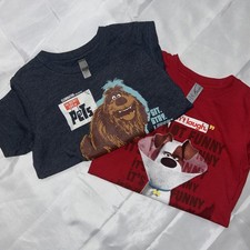 Illumination Secret Life of Pets Youth T-Shirt Lot; Size Small 6/7