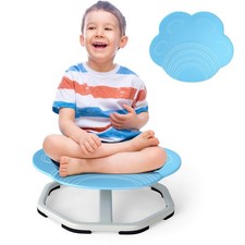 Kids Sensory Swivel Chair w/Non-Slip Metal Base for Autistic Kids Indoor Outdoor