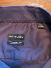 Van Heusen Flex Purple Tall Fit Stretch Dress Shirt 18 1/2