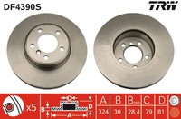 2X Bremsscheibe TRW Single DF4390S FüR BMW E66 E67 E65 7Er 730 735
