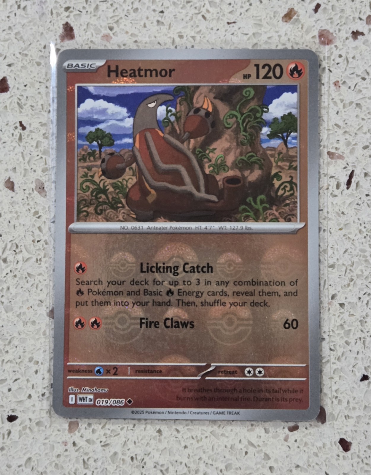 Heatmor 019/086 NM/M Poke Ball Pattern White Flare Pokemon Card